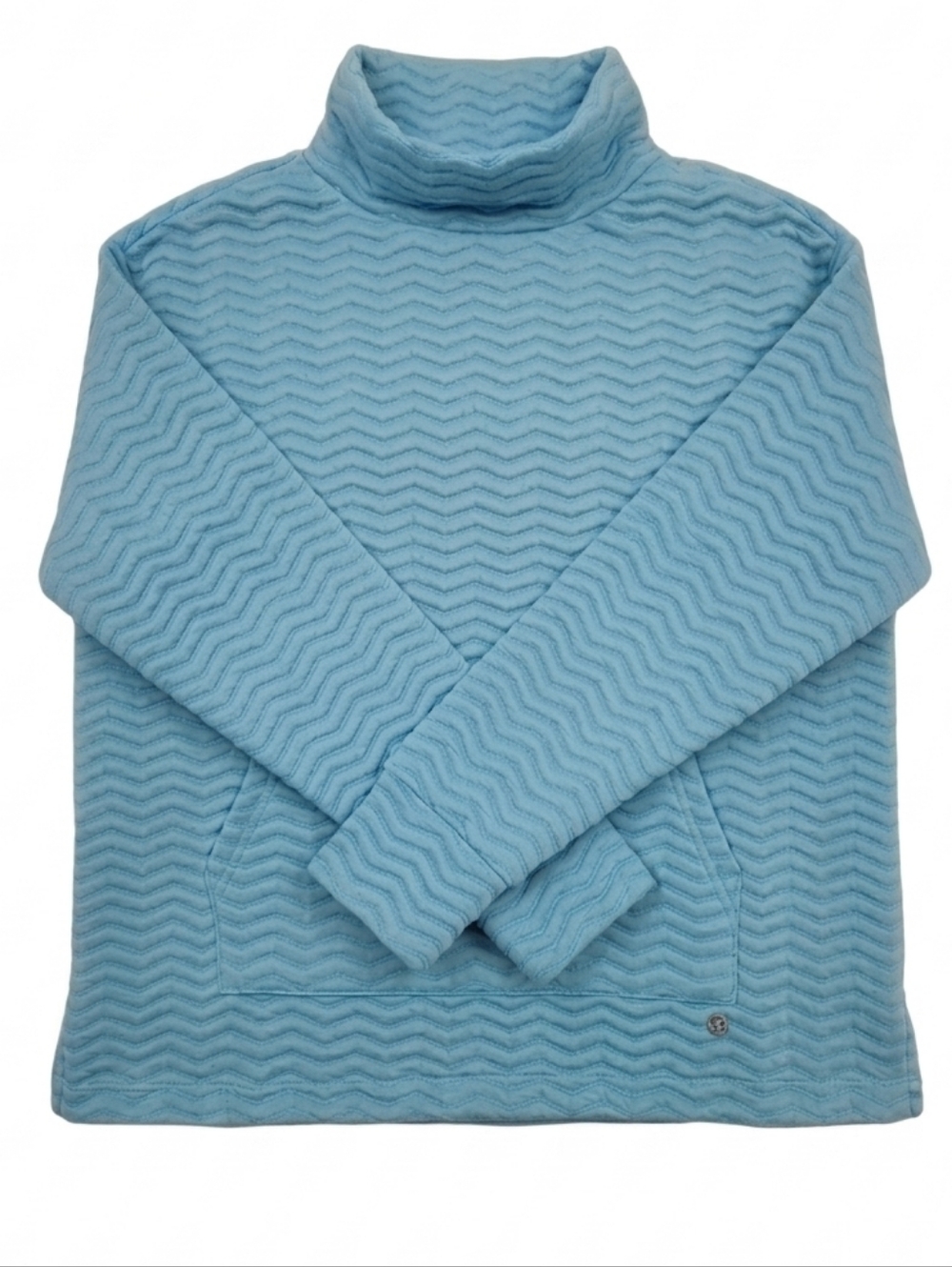 PLUS - Jones NY Sport Blue ZigZag Quilted Sweatshirt w/ Thumbholes